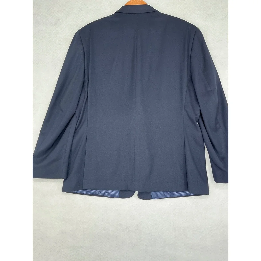 Michael Kors Blazer Mens 46R Navy Blue Two-Button Stretch Suit Jacket Regular